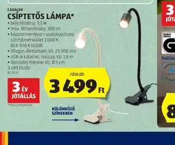 ALDI Csipetős lámpa ajánlat