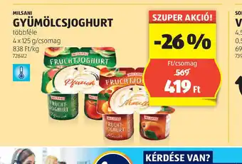 ALDI Pisiam Gyümölcsjoghurt ajánlat