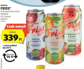 ALDI Borsodi Friss ajánlat