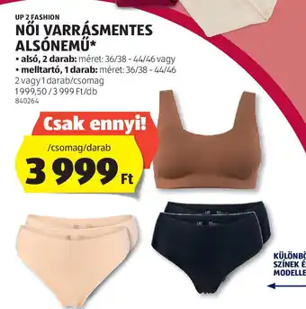 ALDI Up 2 Fashion Női varrásmentes alsónemű ajánlat