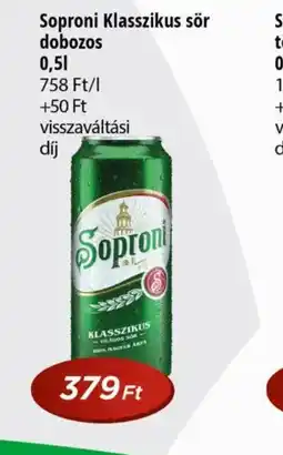 Real Soproni Klasszikus sör dobozos ajánlat