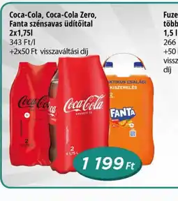 Real Coca-Cola, Coca-Cola Zero, Fanta szénsavas üdítőital ajánlat