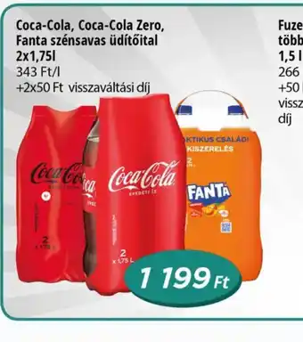 Real Coca-Cola, Coca-Cola Zero, Fanta szénsavas üdítőital ajánlat