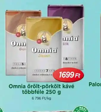 Real Omnia őrölt-pörkölt kávé ajánlat