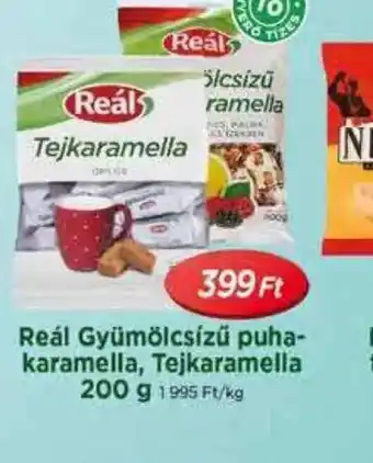 Real Réal Gyümölcsízű puha-karamella, Tejkaramella ajánlat