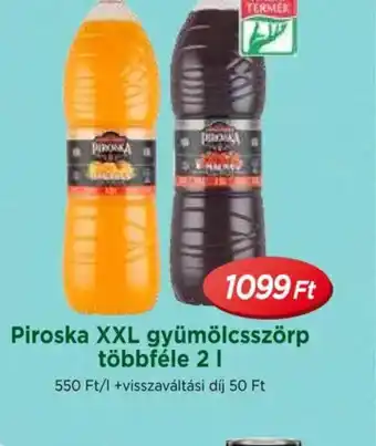 Real Piroska XXL Gyümölcslé Szörp ajánlat