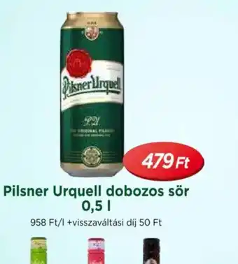 Real Pilsner Urquell dobozos sör ajánlat