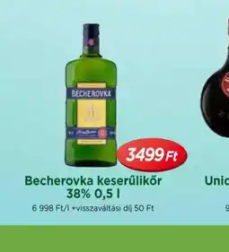 Real Becherovka keserűlikőr ajánlat