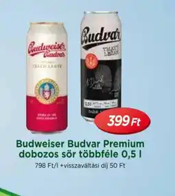 Real Budweiser Budvar Premium dobozos sör ajánlat