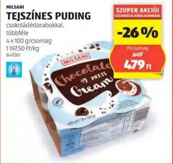 ALDI Milsani tejszínes puding ajánlat