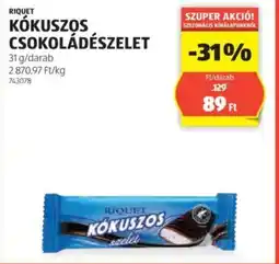 ALDI Riquet kókuszos csokoládészelet ajánlat