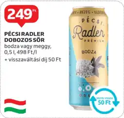 Auchan Pécsi radler dobozos sör ajánlat