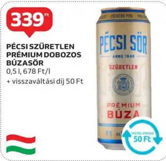 Auchan Pécsi szüretlen prémium dobozos búzasör ajánlat