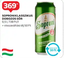 Auchan Soproniklasszikus dobozos sör ajánlat