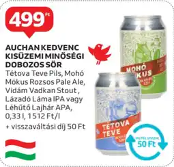 Auchan Auchan kedvenc kisüzemi minőségi dobozos sör ajánlat