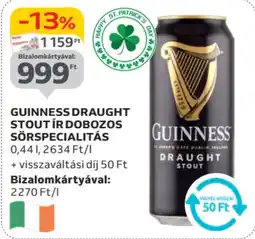 Auchan Guinness draught stout ír dobozos sörspecialitás ajánlat