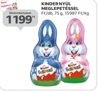 Auchan Kinder nyúl meglepetéssel ajánlat