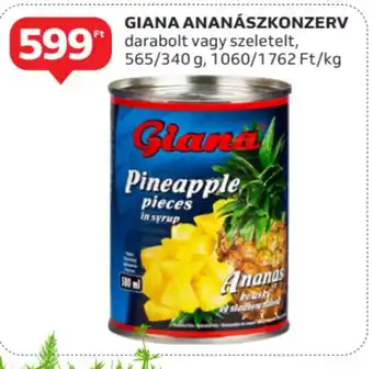 Auchan Giana ananászkonzerv ajánlat