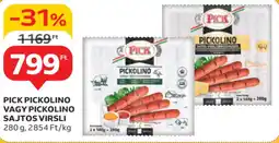 Auchan Pick pickolino vagy pickolino sajtos virsli ajánlat