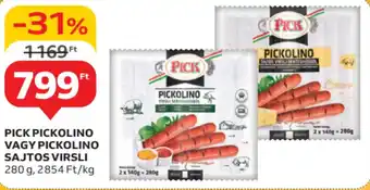 Auchan Pick pickolino vagy pickolino sajtos virsli ajánlat