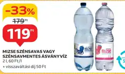 Auchan Mizse szénsavas vagy szénsavmentes ásványvíz ajánlat