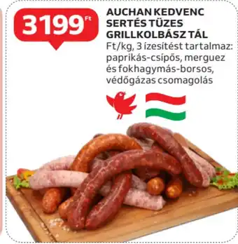 Auchan Auchan kedvenc sertés tüzes grillkolbász tál ajánlat