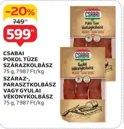 Auchan Csabai pokol tüze szárazkolbász stb. ajánlat