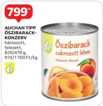 Auchan Auchan tipp őszibarack- konzerv ajánlat