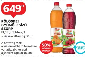 Auchan Pölöskei gyümölcsízű szörp ajánlat