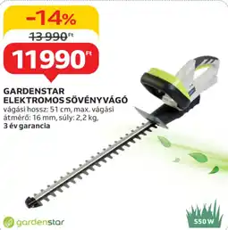 Auchan Gardenstar elektromos sövényvágó ajánlat