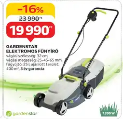 Auchan Gardenstar elektromos fűnyíró ajánlat