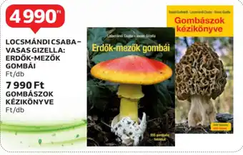 Auchan Locsmándi csaba- vasas gizella: erdők-mezők gombáI, gombászok kézikönyve ajánlat