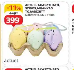 Auchan Actuel Akaszthat, Színes, Műanyag Tojásszett ajánlat