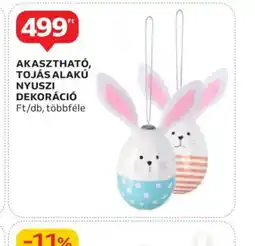 Auchan Akaszthat, tojás alakú nyuszi dekoráci ajánlat