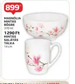 Auchan Magnolia mintás bögre és salátástál ajánlat