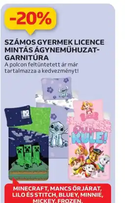 Auchan Számos gyermek licence mintás ágyneműhuzat-garnitúra ajánlat