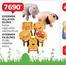 Auchan Gyermek állatos ülőke / Gyermek fa ülőke ajánlat