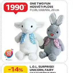 Auchan One Two Fun Húsvéti Plüss ajánlat