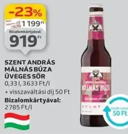 Auchan Szent andrás málnás búza üveges sör ajánlat