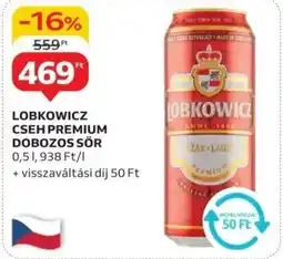 Auchan Lobkowicz cseh premium dobozos sör ajánlat