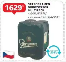 Auchan Staropramen dobozos sör multipack ajánlat