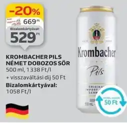 Auchan Krombacher pils német dobozos sör ajánlat