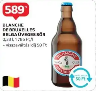 Auchan Blanche de bruxelles belga üveges sör ajánlat