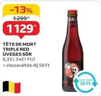 Auchan Tête de mort triple red üveges sör ajánlat