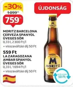 Auchan Moritz barcelona cerveza spanyol stb. üveges sör ajánlat