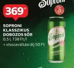 Auchan Soproni klasszikus dobozos sör ajánlat