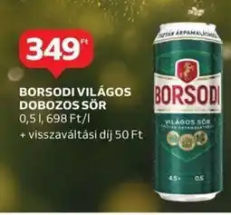 Auchan Borsodi világos borsod dobozos sör ajánlat