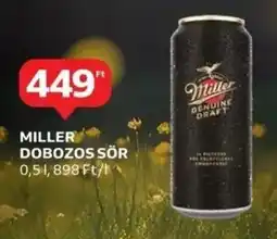 Auchan Miller dobozos sör ajánlat