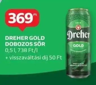 Auchan Dreher gold dobozos sör ajánlat