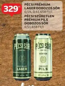 Auchan Pécsi prémium lager stb. dobozos sör ajánlat